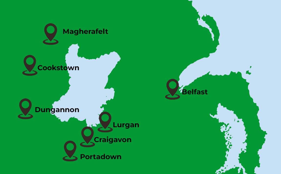 Northern Ireland service Map Locations